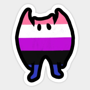 Mothman gender fluid pride Sticker